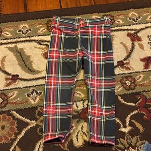 Crewcuts Red and Black Plaid Kids Leggings